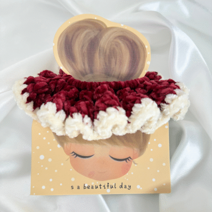 winter rose scrunchies