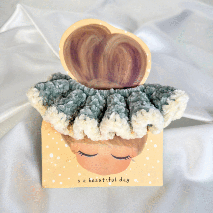 sage cream scrunchies