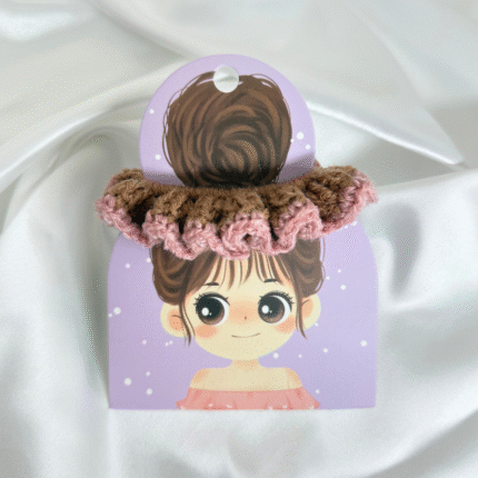 mocha bloom scrunchies