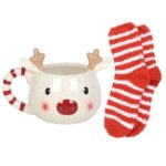 Rudolph Reindeer Mug and Socks Set - Afbeelding 2